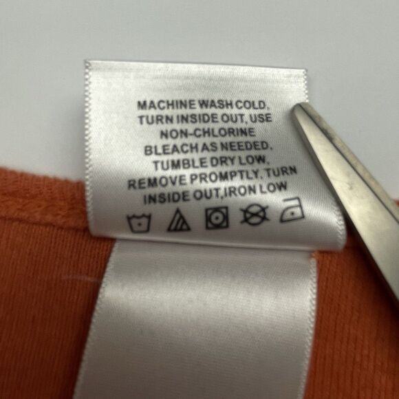 Studio Collection Halloween 3/4 Sleeve Shirt Orange Rhinestones Women's Size L - Picture 9 of 11